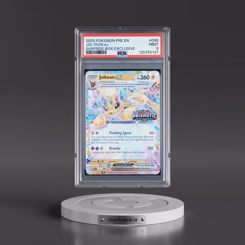 2025 Pokémon Pre EN-Prismatic Evolutions #030 Jolteon EX - Holo Surprise Box Exclusive (PSA 9 MINT)
