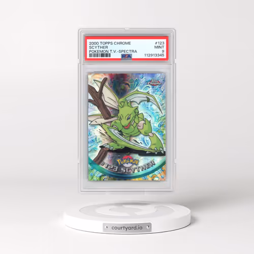 2000 Topps Chrome Pokémon T.V. #123 Scyther - Spectra (PSA 9 MINT)