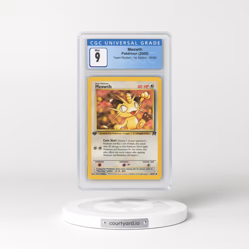 2000 Team Rocket #62/82 Meowth - 1st Edition 1st Edition (CGC 9 MINT)