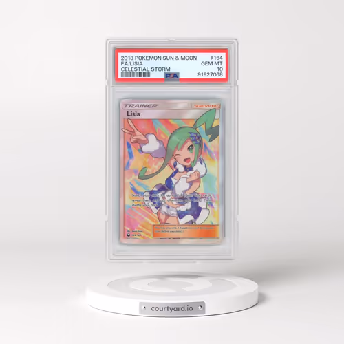 2018 Pokémon Sun & Moon Celestial Storm #164 Lisia - Full Art (PSA 10 GEM MINT)