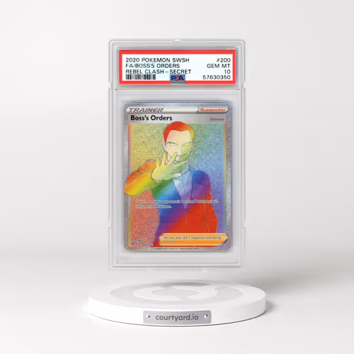 2020 Pokémon Sword & Shield Rebel Clash #200 Boss's Orders - Full Art Secret (PSA 10 GEM MINT)