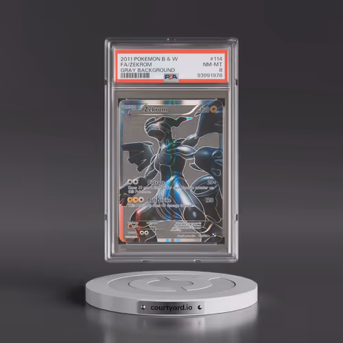 2011 Pokémon Black & White #114 Zekrom - Full Art Gray Background (PSA 8 NM-MT)