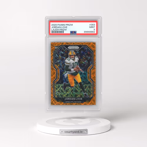 2020 Panini Prizm #363 Jordan Love - Lazer Prizm (PSA 9 MINT)