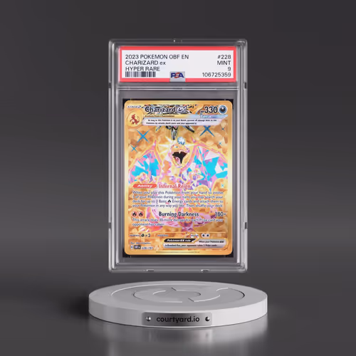 2023 Pokémon Obf EN-Obsidian Flames #228 Charizard EX - Holo Hyper Rare (PSA 9 MINT)