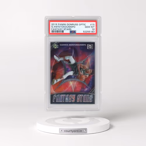 2019 Panini Donruss Optic Fantasy Stars #15 Giannis Antetokounmpo (PSA 10 GEM MINT)
