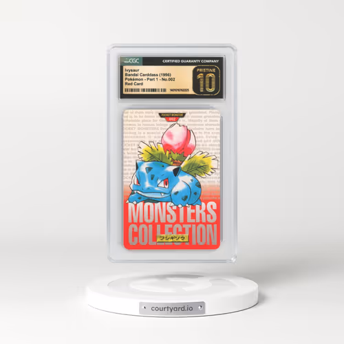 1996 Japanese Bandai Carddass #2 Ivysaur - Red Card (CGC 10 PRISTINE)