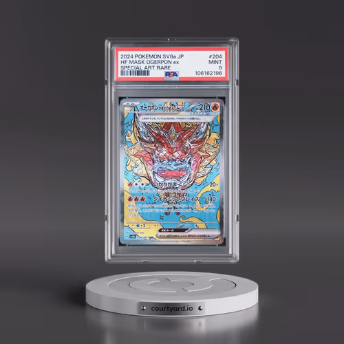 2024 Pokémon Sv8a-Terastal Fest EX #204 Hearthflame Mask Ogerpon EX - Holo Special Art Rare (PSA 9 M