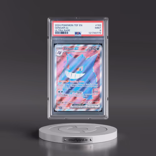 2024 Pokémon Tef EN-Temporal Forces #193 Gengar EX - Holo Ultra Rare (PSA 9 MINT)