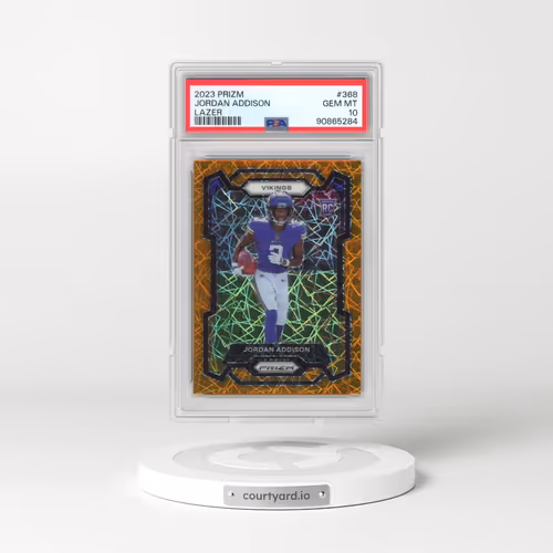 2023 Panini Prizm #368 Jordan Addison - Lazer Prizm (PSA 10 GEM MINT)