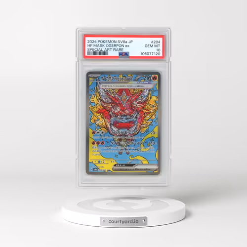 2024 Pokémon Sv8a-Terastal Fest EX #204 Hearthflame Mask Ogerpon EX - Holo Special Art Rare (PSA 10 GEM MINT)