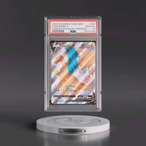 2020 Pokémon Swsh Black Star Promo #050 Charizard V - Holo Champion's Path Elite Trainer Box (PSA 10