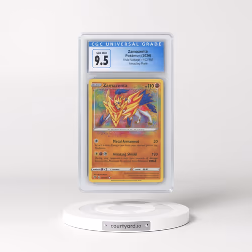 2020 Vivid Voltage #102/185 Zamazenta - Amazing Rare Holo (CGC 10 GEM MINT)