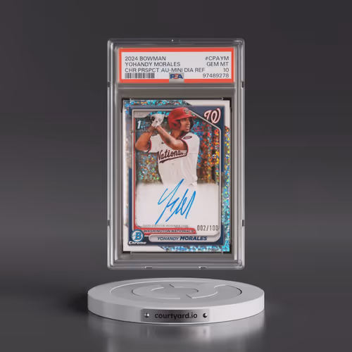2024 Bowman Chrome Prospect Autographs #CPAYM Yohandy Morales - Mini Diamond Refractor (PSA 10 GEM M