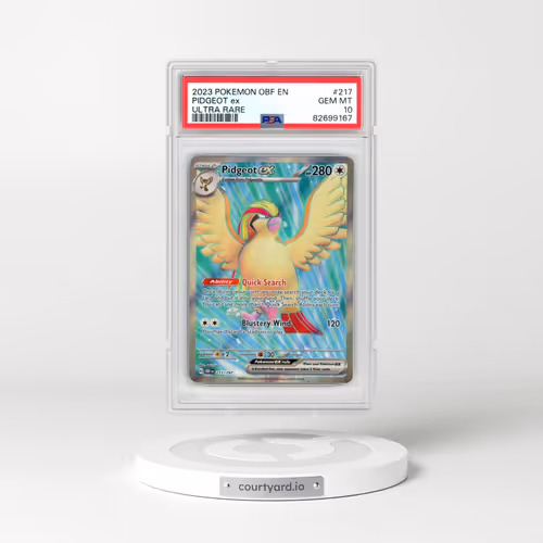 2023 Pokémon Obf EN-Obsidian Flames #217 Pidgeot EX - Holo Ultra Rare (PSA 10 GEM MINT)