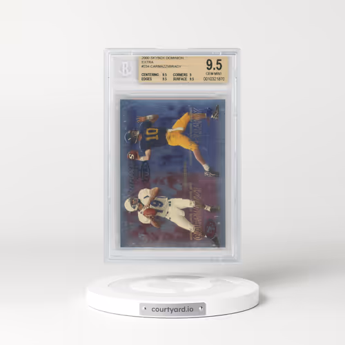2000 Skybox Dominion #234 Giovanni Carmazzi/Tom Brady - Extra (BGS 9.5 GEM MINT)