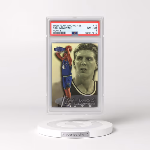 1998 Flair Showcase #16 Dirk Nowitzki - Row 3 (PSA 8 NM-MT)