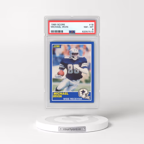 1989 Score #18 Michael Irvin (PSA 8 NM-MT)