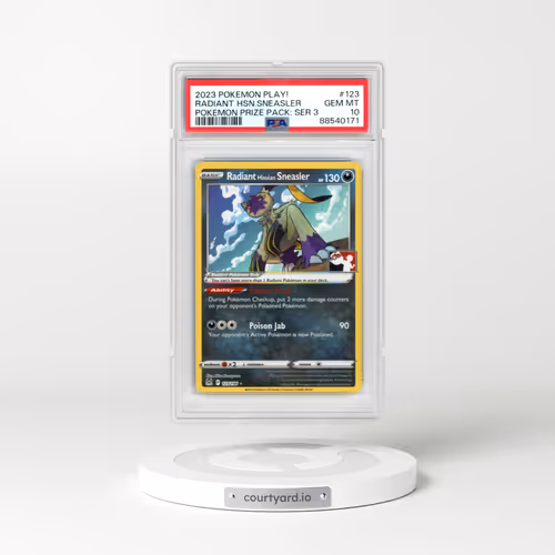 2023 Pokémon Play! Pokemon Prize Pack: Series 3 #123 Radiant Hisuian Sneasler - Holo (PSA 10 GEM MINT)