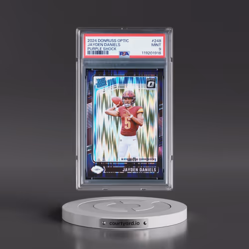 2024 Panini Donruss Optic #248 Jayden Daniels - Purple Shock (PSA 9 MINT)