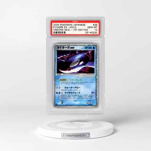 2004 Pokémon Undone Seal #039 Kyogre EX - 1st Edition Holo Holo (PSA 10 GEM MINT)
