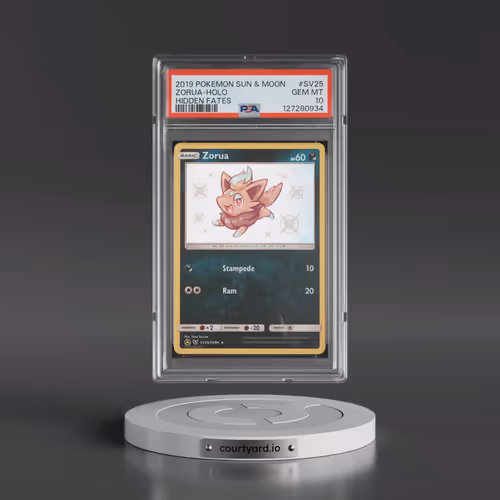 2019 Pokémon Sun & Moon Hidden Fates #SV25 Zorua - Holo (PSA 10 GEM MINT)