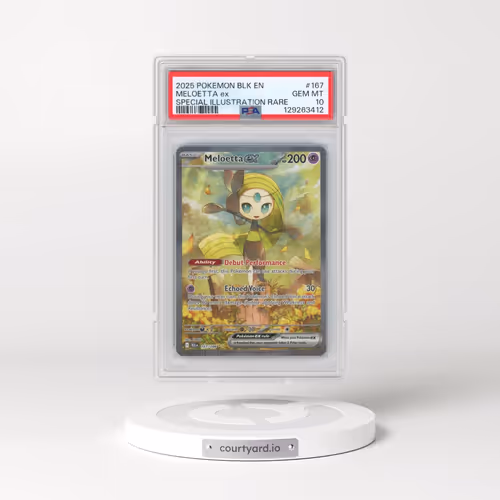 2025 Pokémon Blk EN-Black Bolt #167 Meloetta EX - Holo Special Illustration Rare (PSA 10 GEM MINT)