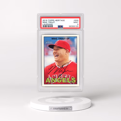 2016 Topps Heritage #500 Mike Trout - Laughing (PSA 9 MINT)
