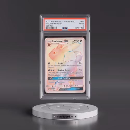 2017 Pokémon Sun & Moon #154 Umbreon GX - Holo Full Art Secret (PSA 9 MINT)