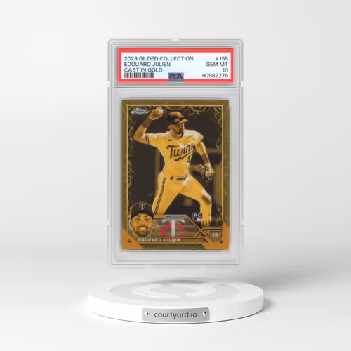 2023 Topps Gilded Collection Cast in Gold #155 Edouard Julien (PSA 10 GEM MINT)
