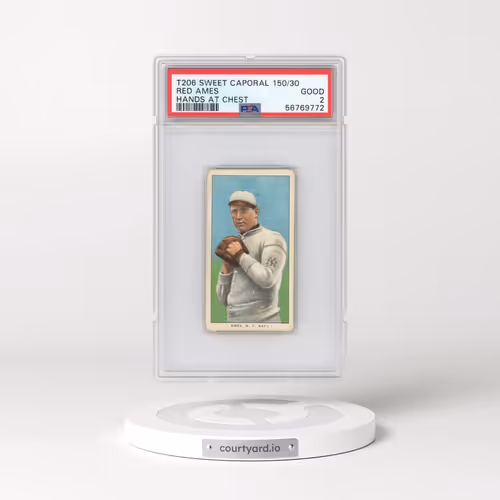 1909 T206 Sweet Caporal 150/30 Red Ames - Hands at Chest (PSA 2 GOOD)
