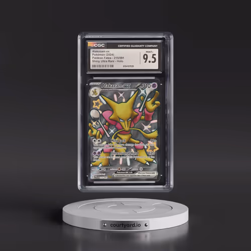 2024 Paldean Fates - PAF EN #215/091 Alakazam ex - Shiny Ultra Rare Holo (CGC 9.5 MINT+)