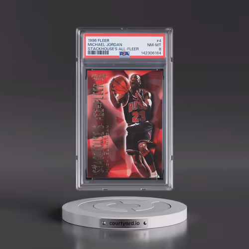 1996 Fleer Stackhouse's All-Fleer #4 Michael Jordan (PSA 8 NM-MT)