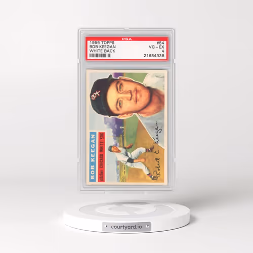 1956 Topps #54 Bob Keegan - White Back (PSA 4 VG-EX)