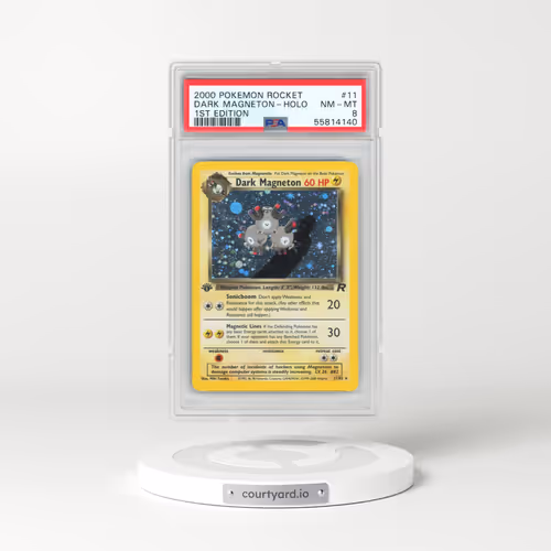2000 Pokémon Rocket #11 Dark Magneton - 1st Edition Holo (PSA 8 NM-MT)
