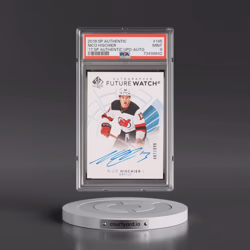 2018 SP Authentic 2017-18 SP Authentic Update #145 Nico Hischier - Autograph (PSA 9 MINT)
