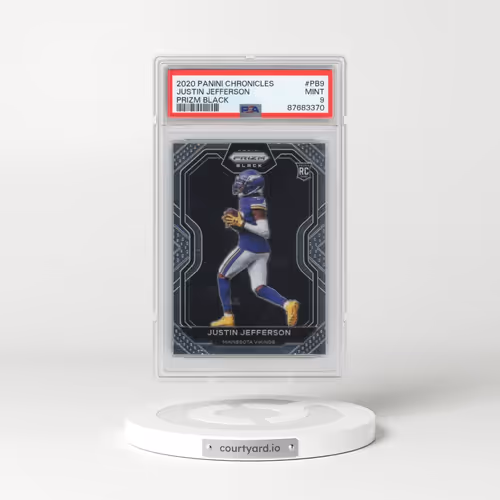 2020 Panini Chronicles Prizm Black #PB9 Justin Jefferson (PSA 9 MINT)