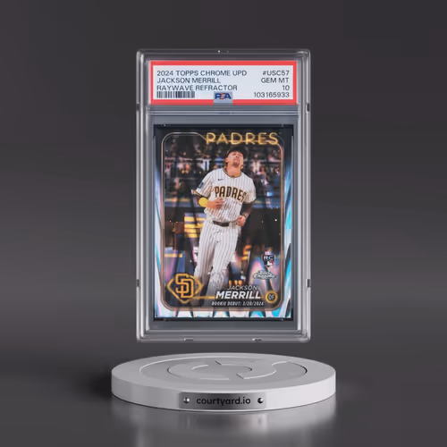 2024 Topps Chrome Update #USC57 Jackson Merrill - Raywave Refractor (PSA 10 GEM MINT)