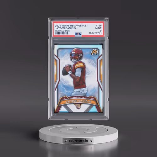 2024 Topps Resurgence #196 Jayden Daniels - Refractor (PSA 9 MINT)
