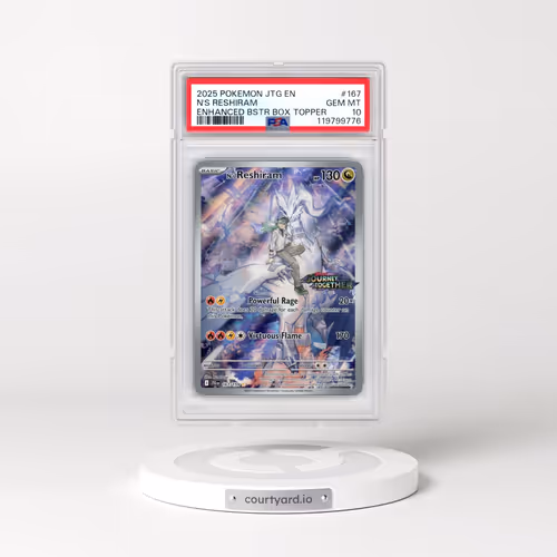 2025 Pokémon Jtg EN-Journey Together #167 N's Reshiram - Enhanced Booster Box Topper (PSA 10 GEM MIN