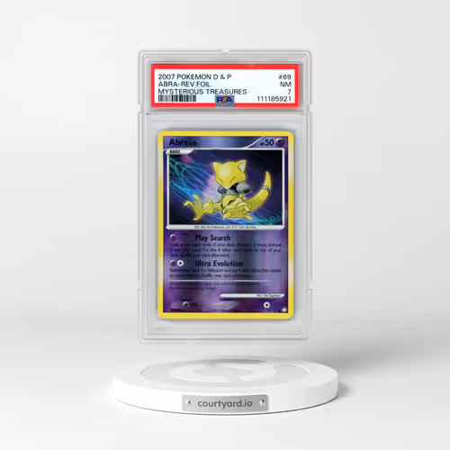 2007 Pokémon Diamond & Pearl Mysterious Treasures #69 Abra - Reverse Foil (PSA 7 NM)