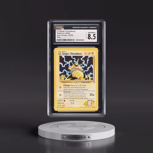 2000 Gym Heroes #6/132 Lt. Surge's Electabuzz - Holo (CGC 8.5 NM-MT+)