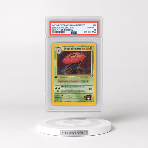 2000 Pokémon Gym Heroes #5 Erika's Vileplume - 1st Edition Holo (PSA 8 NM-MT)