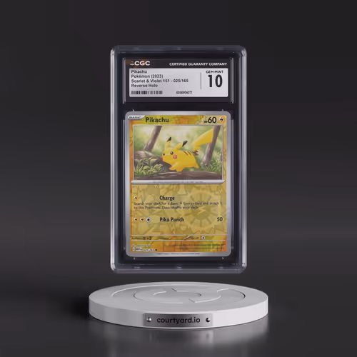 2023 Scarlet & Violet 151 - MEW EN #025/165 Pikachu - Reverse Holo (CGC 10 GEM MINT)