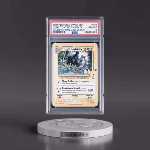 2021 Pokémon Swsh Black Star Promo #137 Light Toxtricity - Holo Celebrations Collection (PSA 8 NM-MT