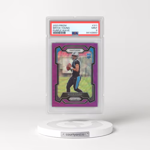 2023 Panini Prizm #311 Bryce Young - Purple Wave (PSA 9 MINT)