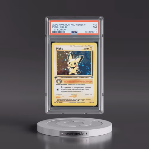 2000 Pokémon Neo Genesis #12 Pichu - 1st Edition Holo (PSA 7 NM)