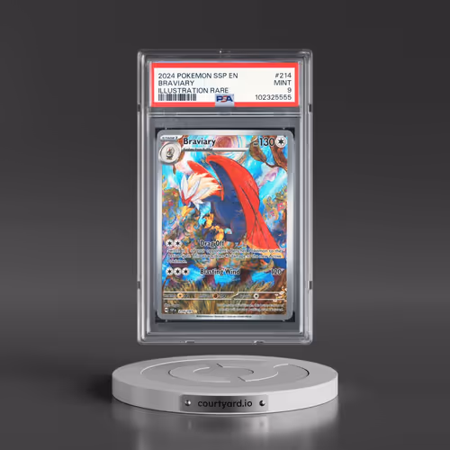 2024 Pokémon Ssp EN-Surging Sparks #214 Braviary - Illustration Rare (PSA 9 MINT)
