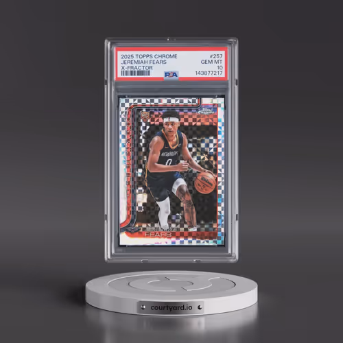 2025 Topps Chrome #257 Jeremiah Fears - X-Fractor (PSA 10 GEM MINT)