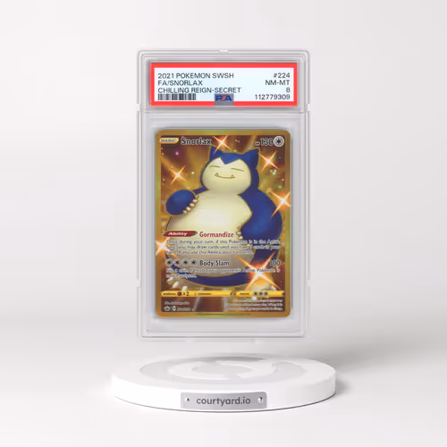 2021 Pokémon Sword & Shield Chilling Reign #224 Snorlax - Full Art Secret (PSA 8 NM-MT)