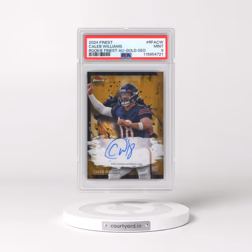 2024 Topps Finest Rookie Finest Autographs #RFACW Caleb Williams - Gold Geometric (PSA 9 MINT)